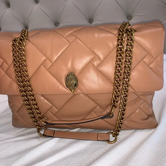 Kurt Geiger Kensington Leather Shoulder Bag (camel color)